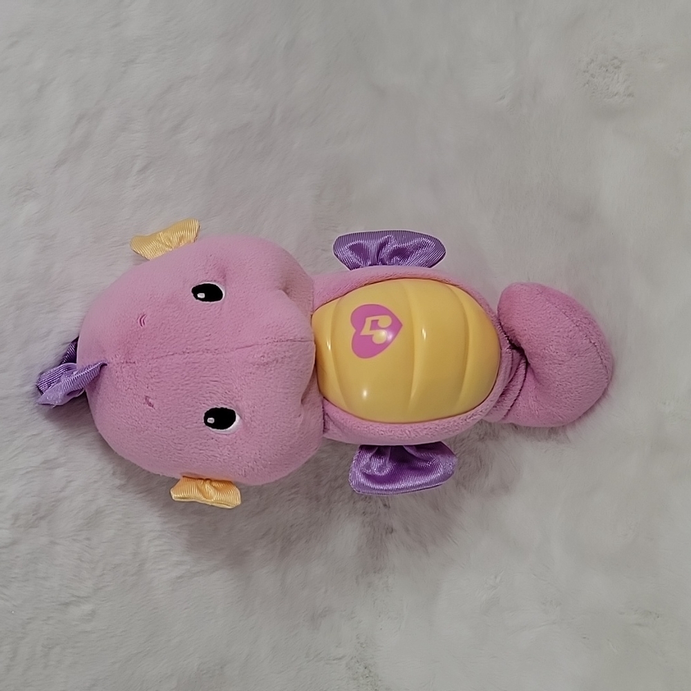 Fisher-Price Soothe & Glow Seahorse, Pink, Plush Toy with Music